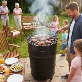 Tambor Metal Churrasqueira 2 em 1 Forno de Pizza