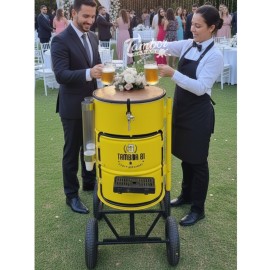 Carrinho Chopeira de tambor ALL-IN-ONE Port�til Chopp Tonel 3.0