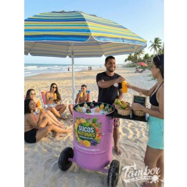 Carrinho Cooler Profissional AREIA - o seu bar sobre rodas