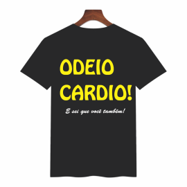 Camisa Odeio Cardio.  
